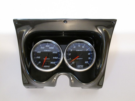 67-68 Camaro 2-Hole Carbon Fiber Classic Dash with Cobalt Autometer 5" Speedo & Tach